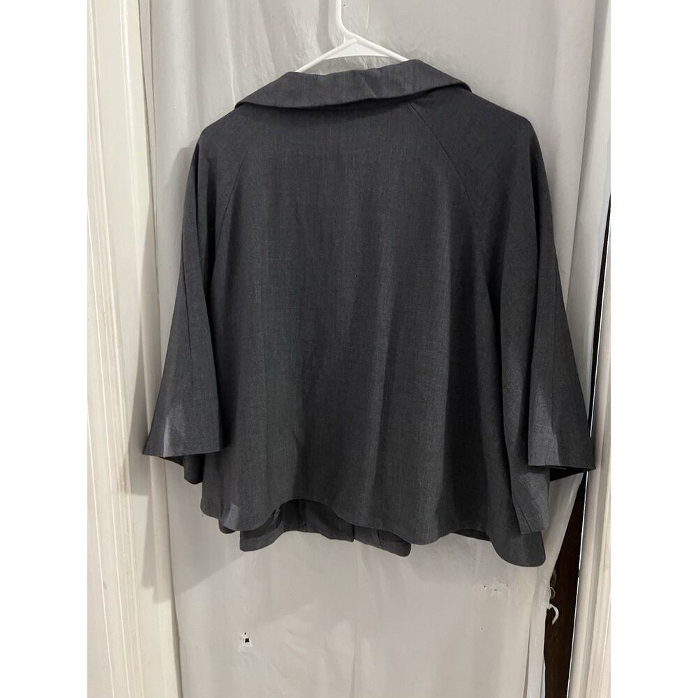 Speigel Gray One Button Cropped Jacket NWT Sz 16W Lined 3/4 Sleeve Office - Picture 6 of 6
